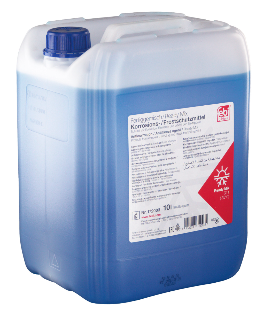 Koelvloeistof 10L (-35°C ready-mix)