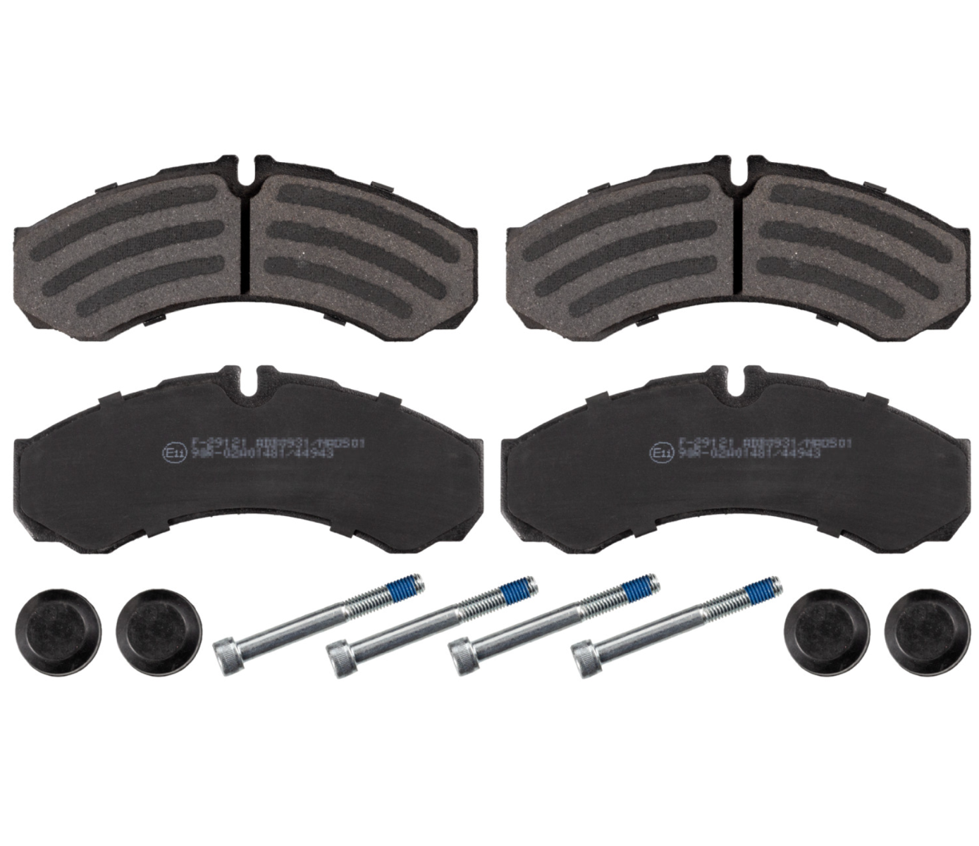 Remblokkenset met bevestigingsmateriaal