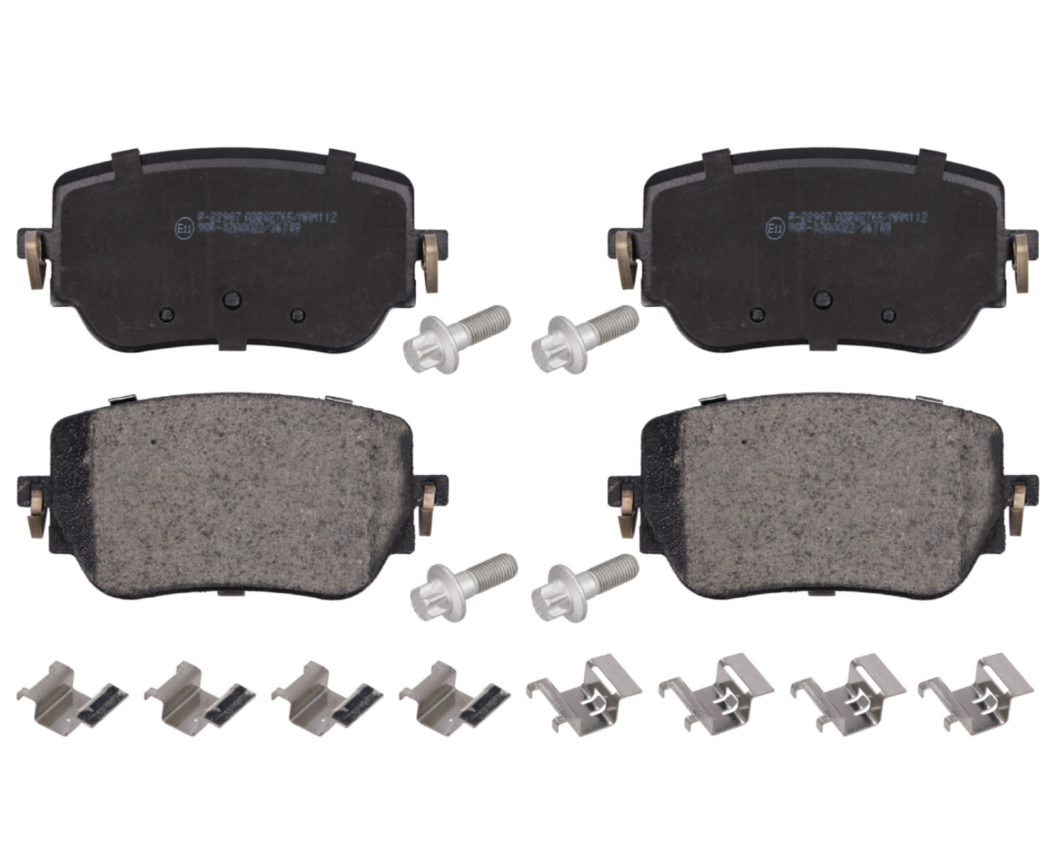 Remblokkenset met bevestigingsmateriaal (Achteras)