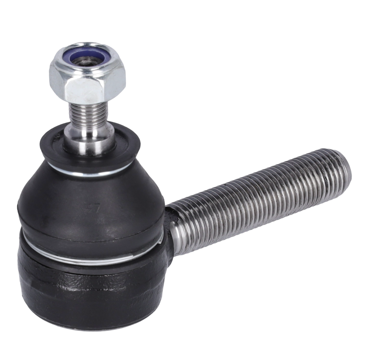 Spoorstangeindstuk met borgmoer