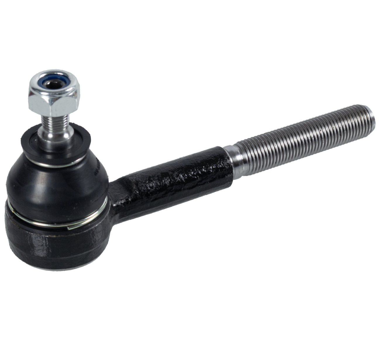 Spoorstangeindstuk met borgmoer