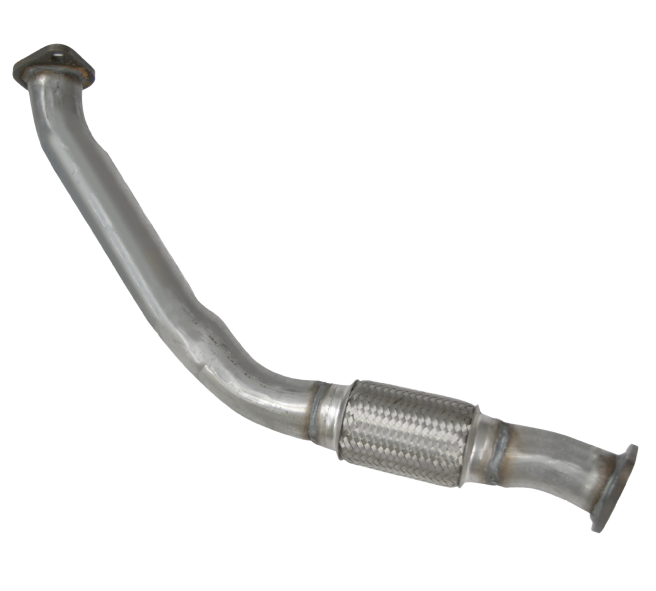 Uitlaatpijp met geïntegreerd flexibel buisdeel